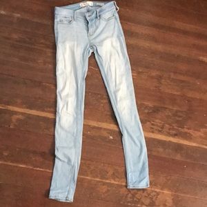 Light wash Hollister jeans.